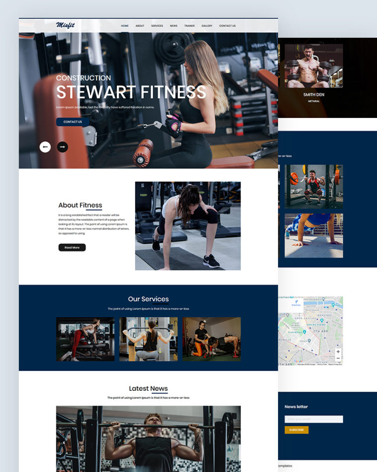 Misfit – GYM Fitness PSD Template