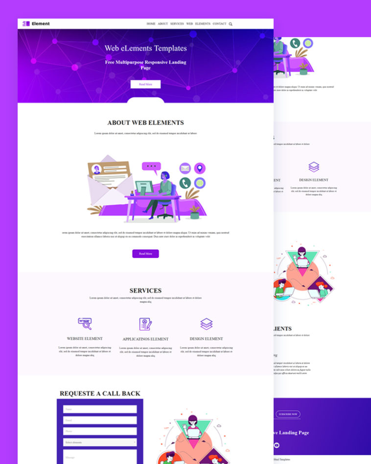 Element – Web Element PSD Template