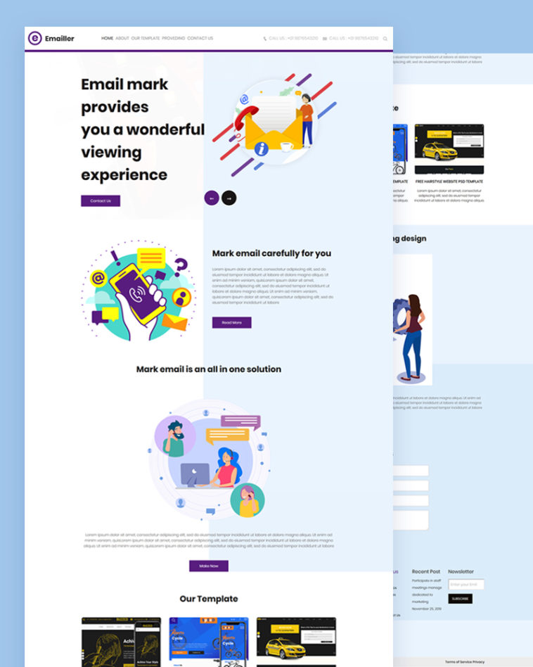Emailler – Email PSD Template