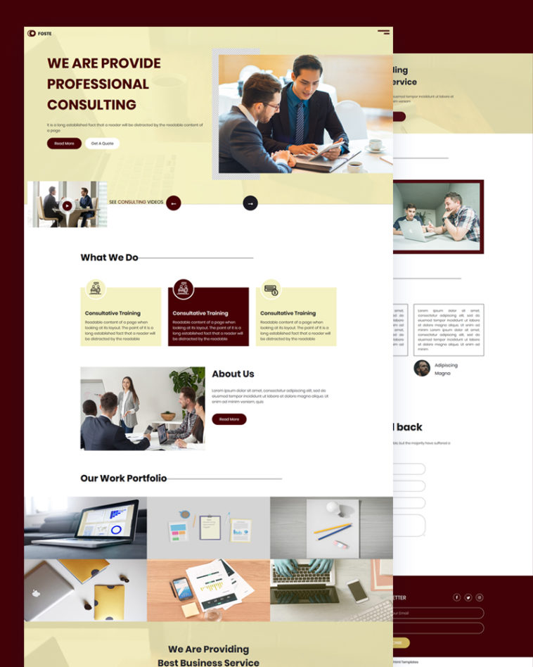 Foste – Consulting PSD Template