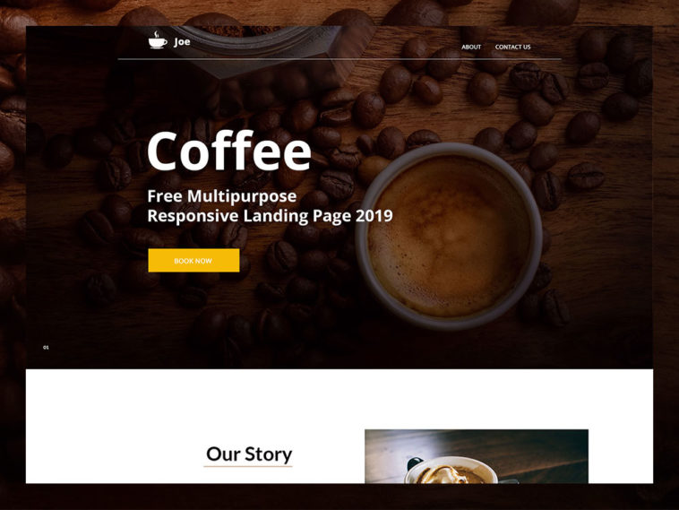 Joe – Free Coffee Shop PSD