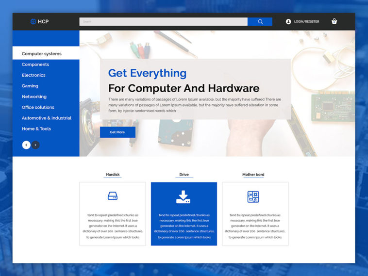 HCP – Computer Shop PSD Template