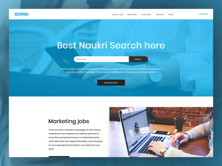 Goind – Job Search PSD Template