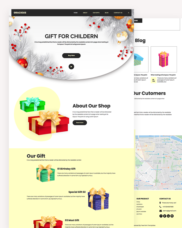Gracious – Gift Shop PSD Template