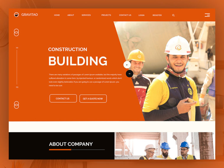 Gravitao – Construction Website PSD Template