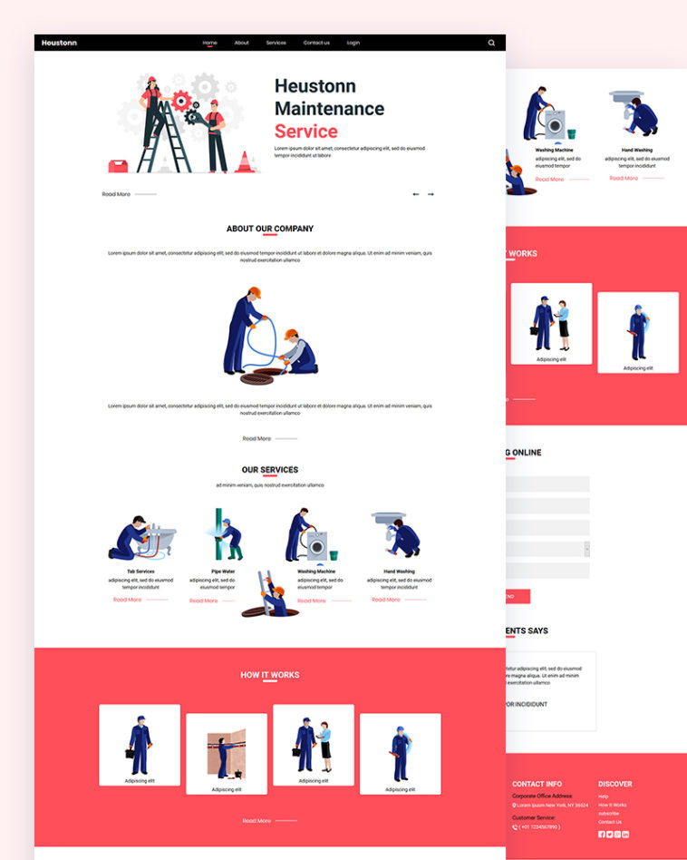 Heustonn – Maintenance Website PSD Template