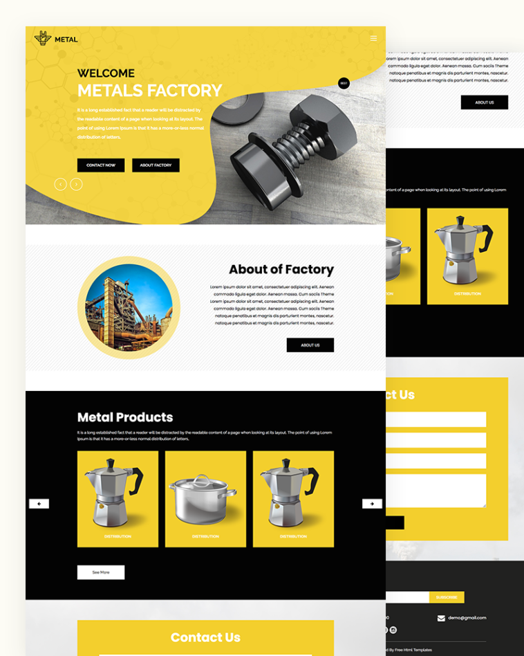 Metal – Factory PSD Template