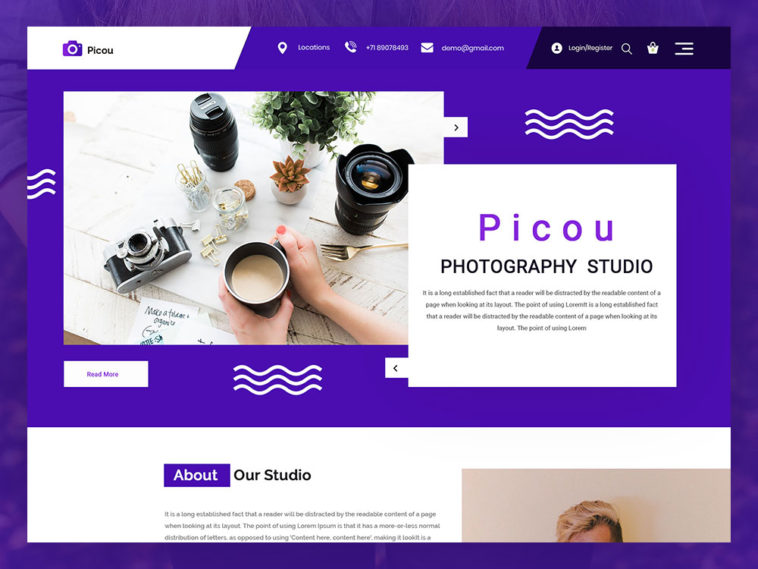Picou – Photography Studio PSD Template