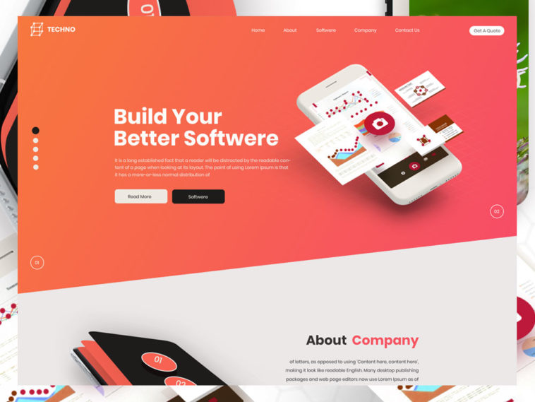 Techno – Software Company PSD Template