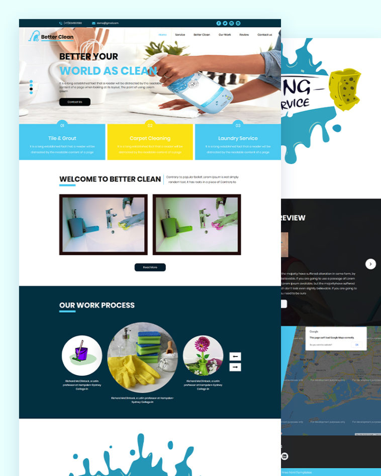 Better – Cleaning Website PSD Template