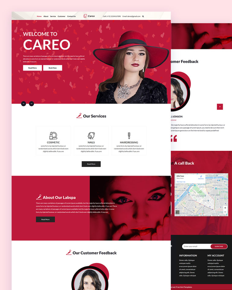 Careo – Beauty Spa PSD Template