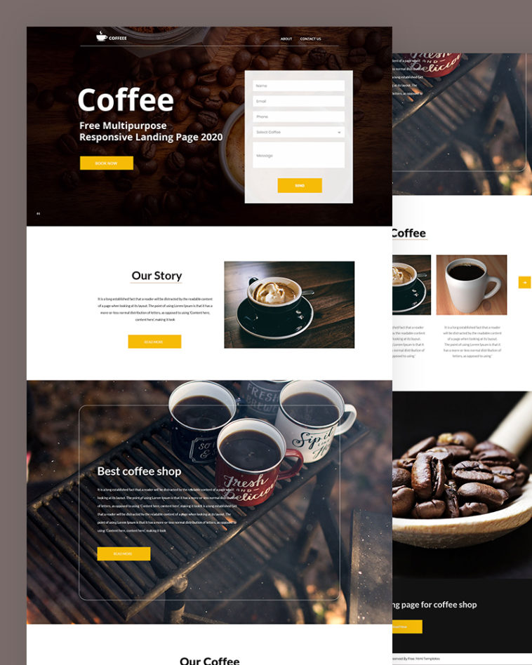 Coffeee – Coffee PSD Template