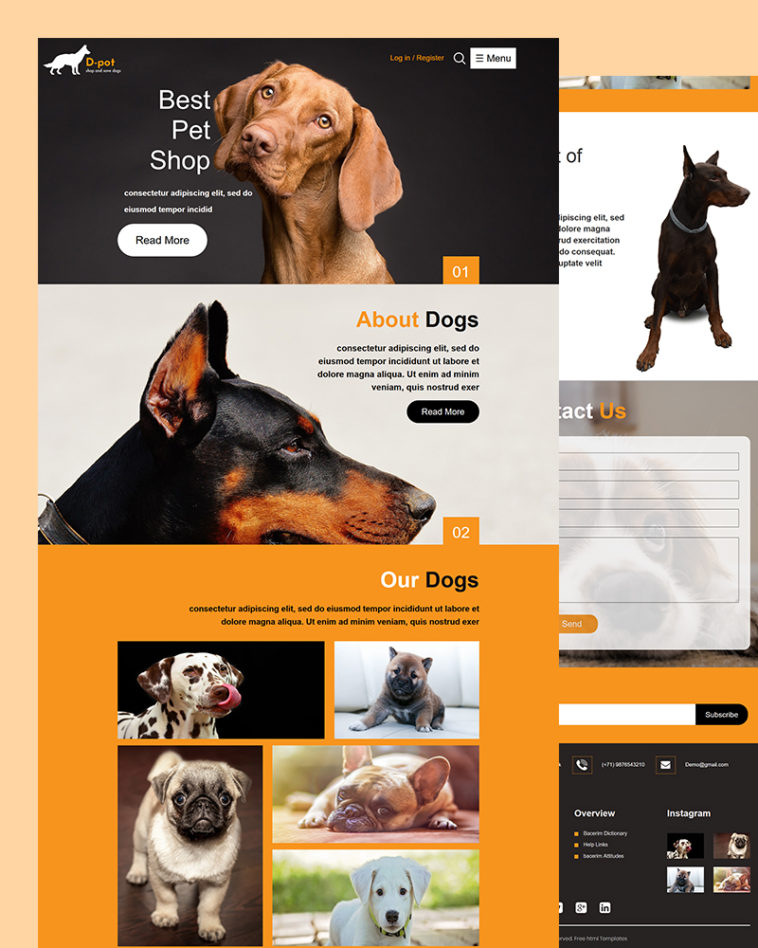 DPot – Pet Shop PSD