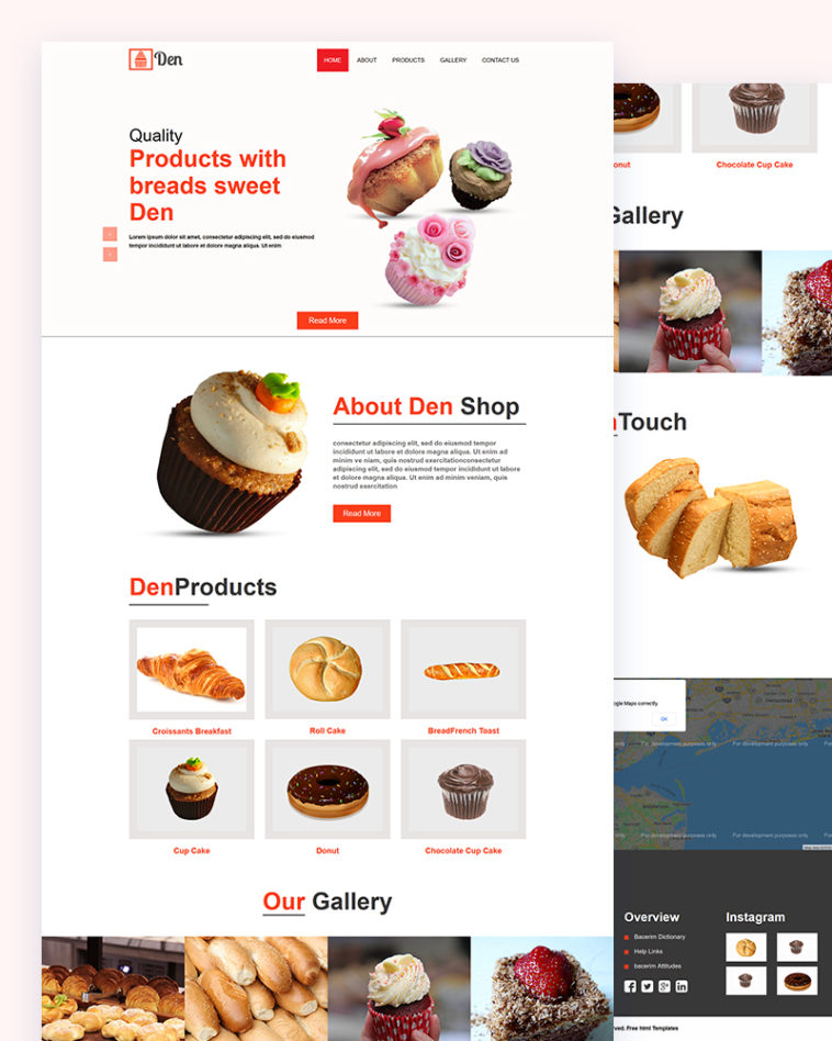 Den – Free Bakery Shop PSD