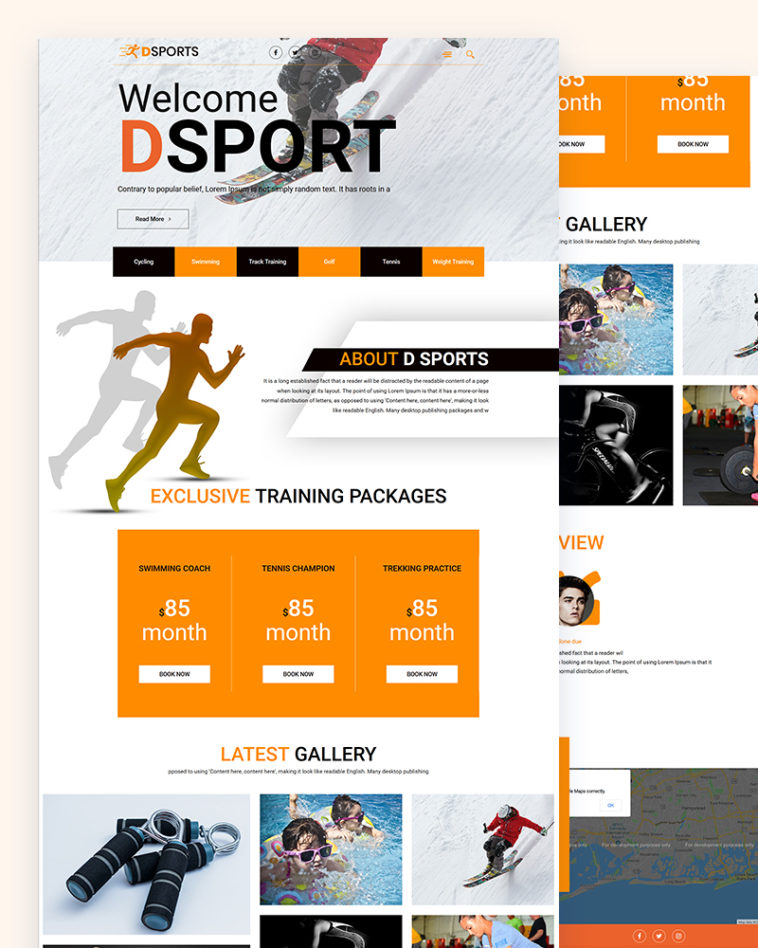 DSports – Free MultiPurpose PSD Template