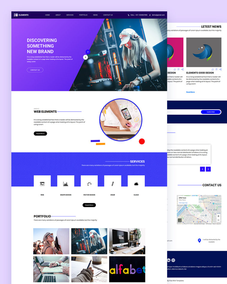 Elements – Web Design Psd Template