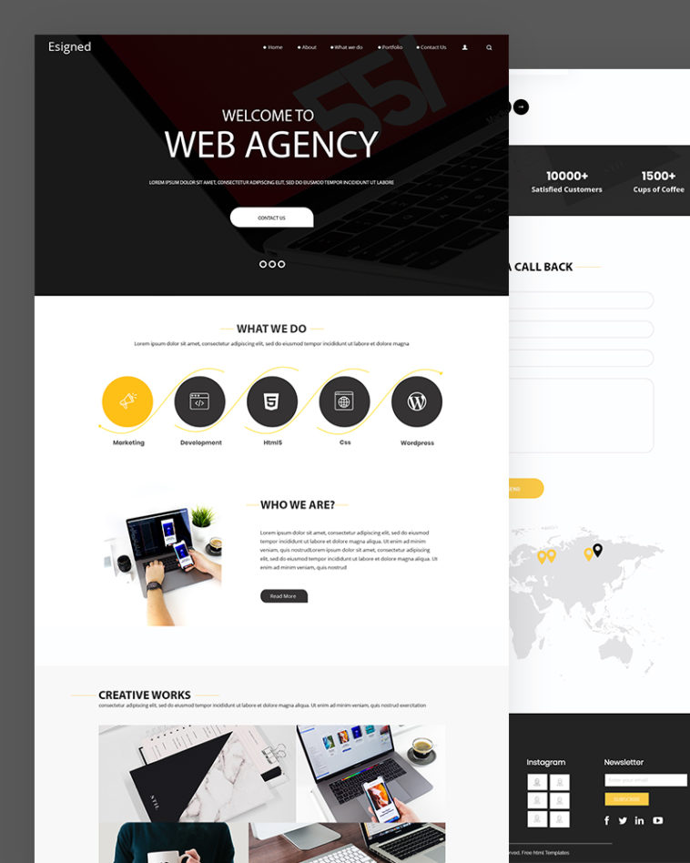 Esigned – Web Agency PSD Template