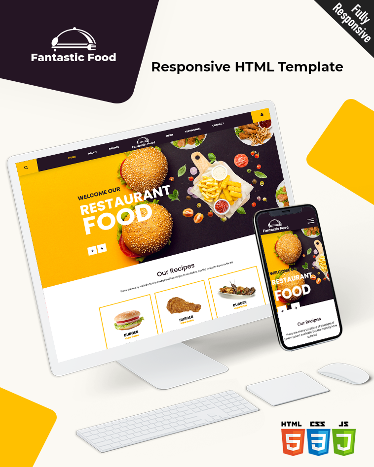 Fantastic food – Restaurant Website Template