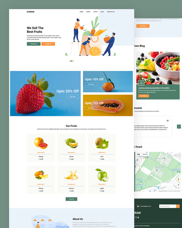 Floram – Free Fruits HTML Template
