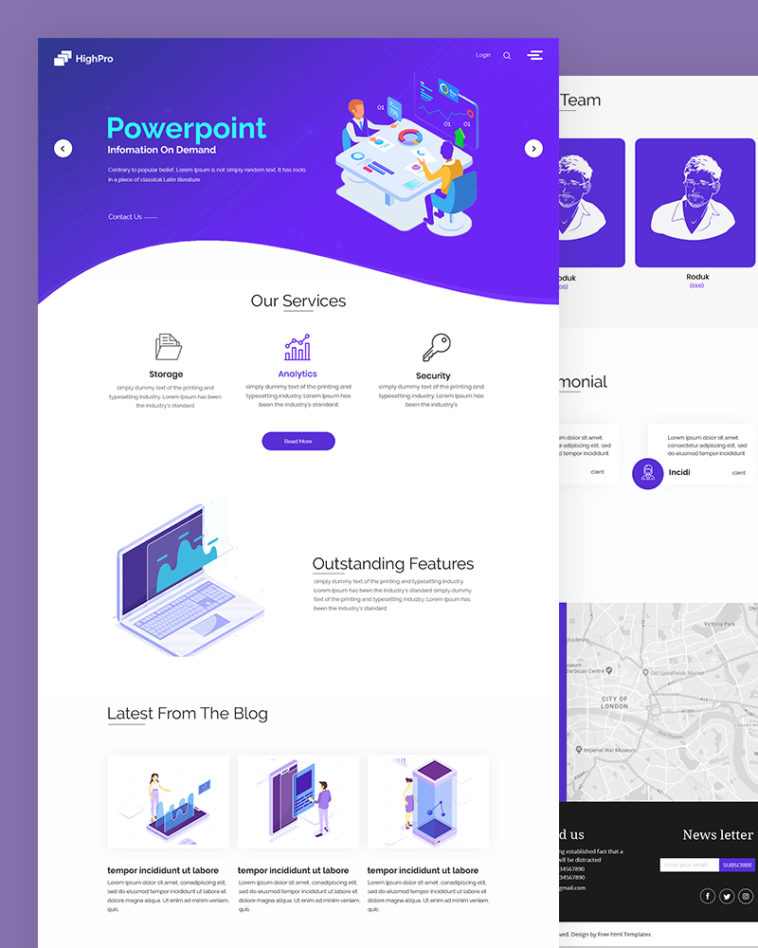 Highpro – PowerPoint PSD Template