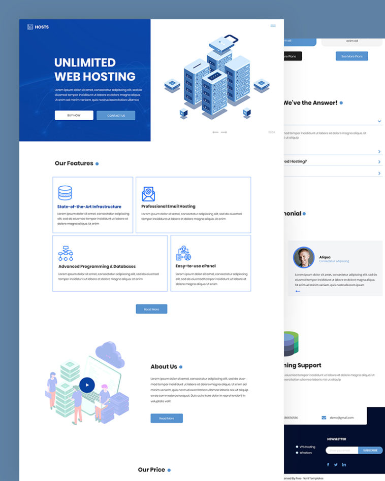 Hosts – Hosting PSD Template