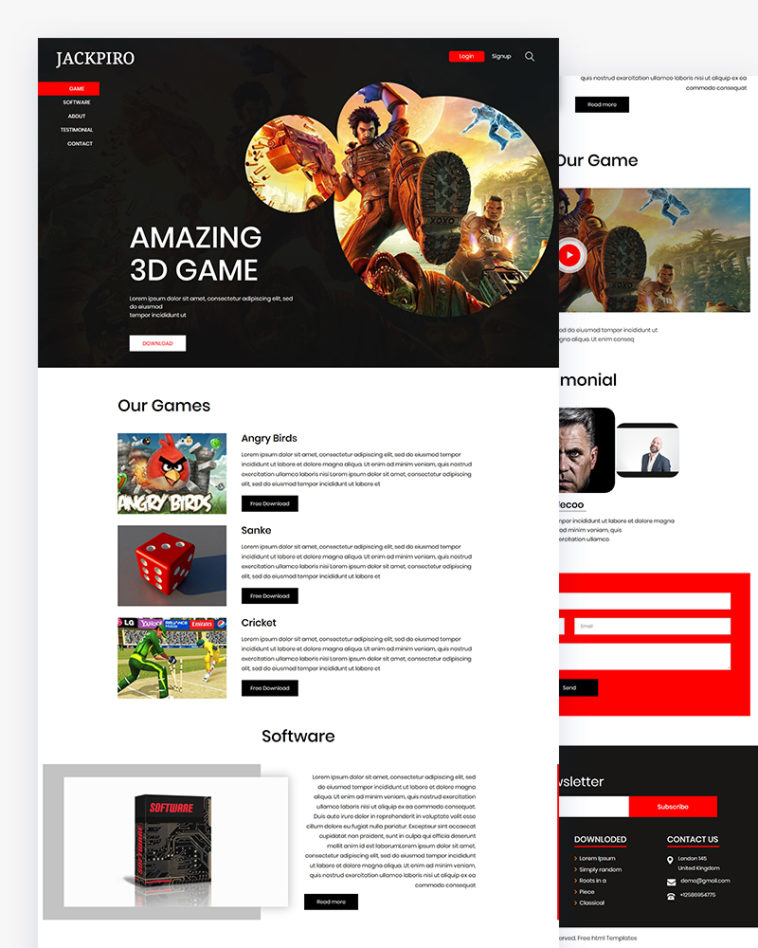 Jackpiro – Gaming PSD Template