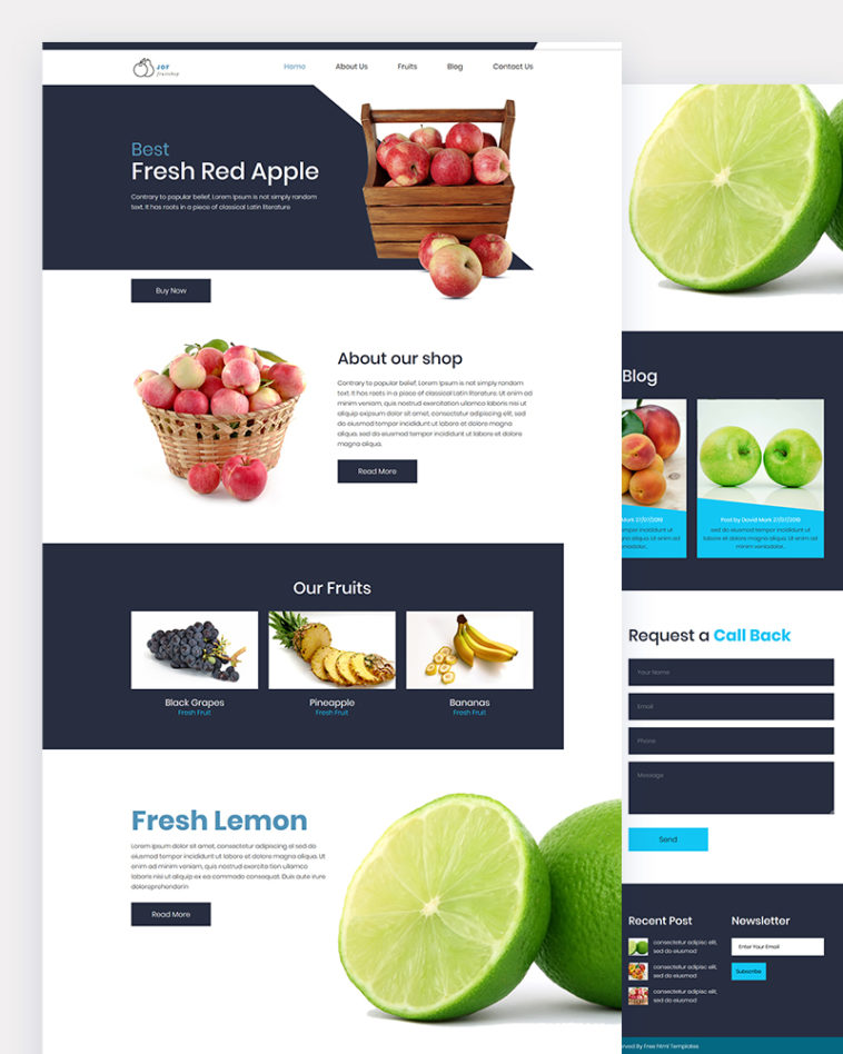 Jof – Fruit Shop PSD Template