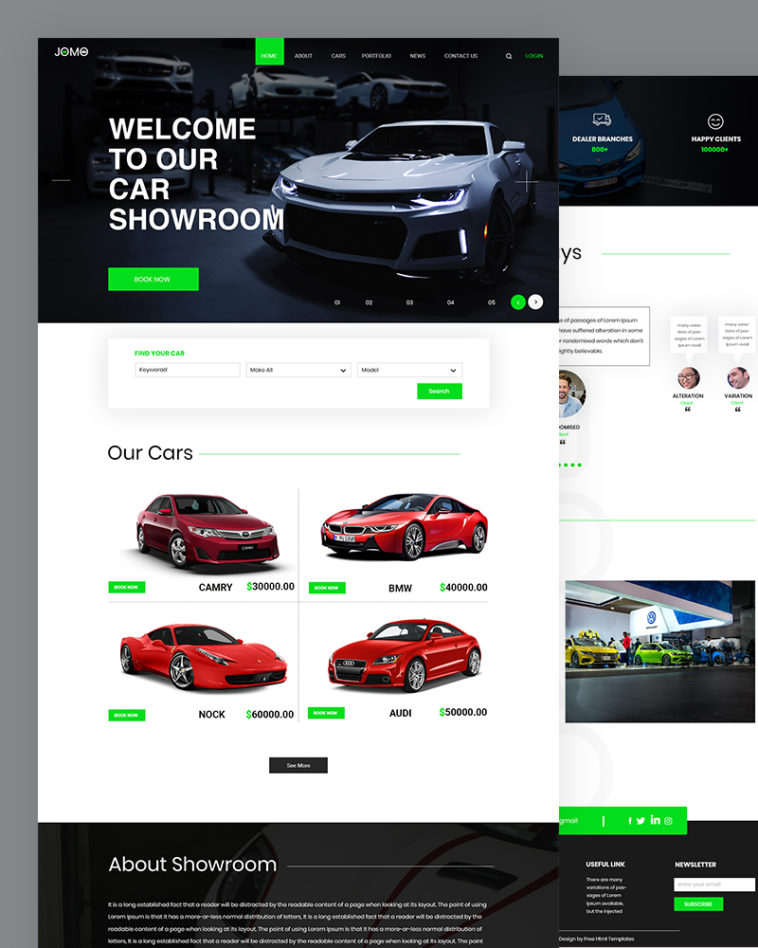 Jomo – Car Showroom PSD Template