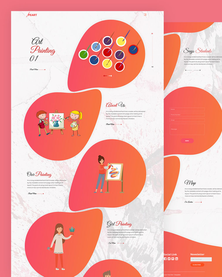 Peart – Painting PSD Template