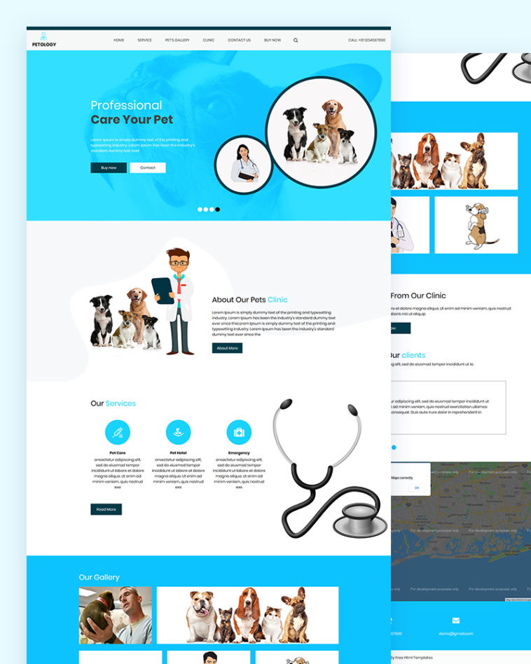 Petology – Pet Doctor PSD Template