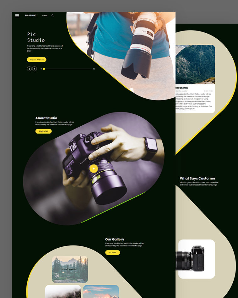Picstudio – Photography Studio PSD Template