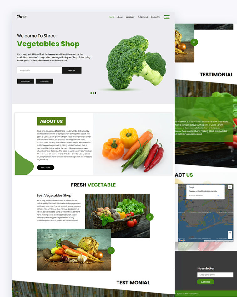 Shree – Vegetable Shop PSD Template