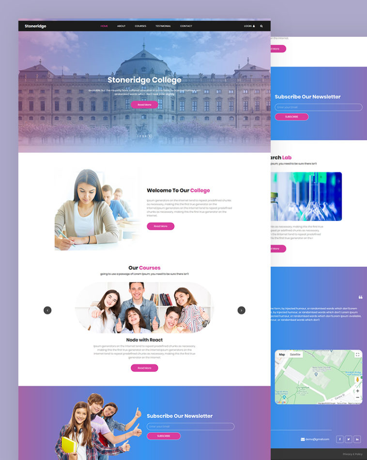 Stoneridge – College and University PSD Template