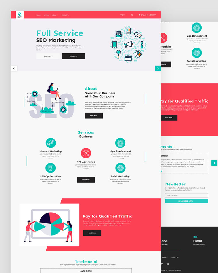 Ziofy – SEO Marketing PSD Template